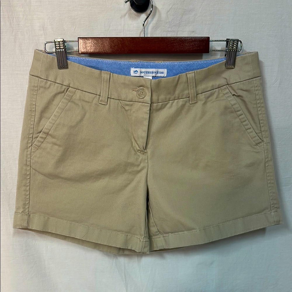 Southern Tide Tan 5” Caroline Shorts Classic Style